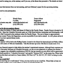 Announcements, 1999-01-12. ...