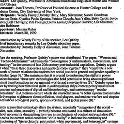 Minutes, 1999-03-15. Women ...
