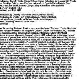 Minutes, 1999-04-19. Women ...