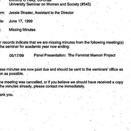 Correspondence, 1999-06-17....