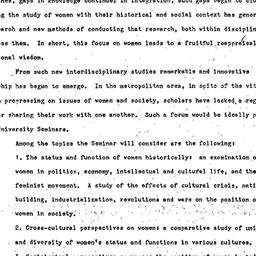 Background paper, Women and...