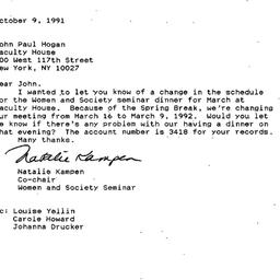 Correspondence, 1991-10-09....