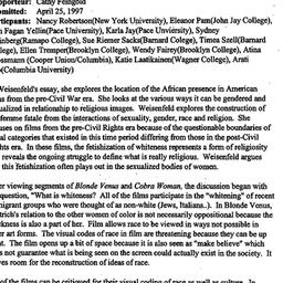 Minutes, 1997-04-14. Women ...