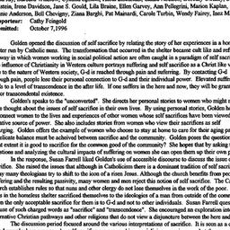 Minutes, 1996-09-30. Women ...