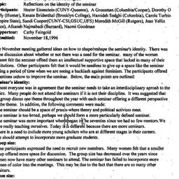Minutes, 1996-11-18. Women ...
