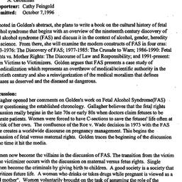 Minutes, 1996-10-21. Women ...