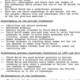 Minutes, 1985-11-18. Women ...
