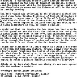 Minutes, 1985-09-30. Women ...