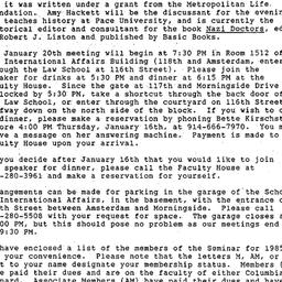 Announcements, 1985-12-23. ...