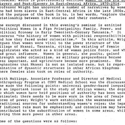 Minutes, 1986-04-21. Women ...