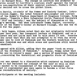 Minutes, 1985-10-21. Women ...