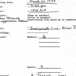 Minutes, 1978-03-20. Women ...