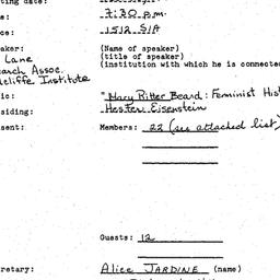Minutes, 1978-02-20. Women ...