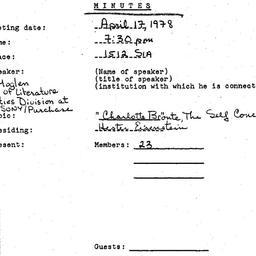 Minutes, 1978-04-17. Women ...