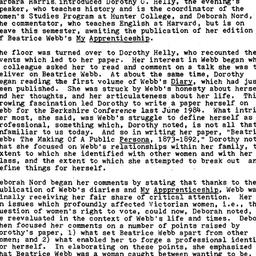 Minutes, 1985-03-18. Women ...