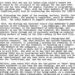 Minutes, 1985-05-20. Women ...