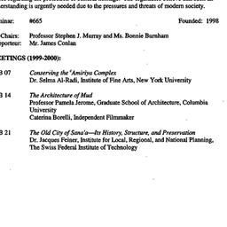 Schedules, Historic Monumen...
