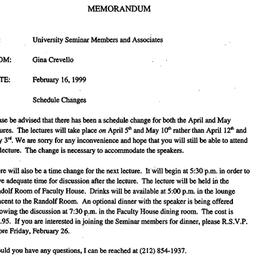 Announcements, 1999-02-16. ...