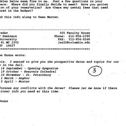 Correspondence, 1999-04-29....