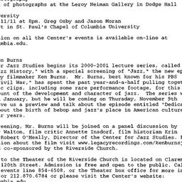 Announcements, 2000-11-05. ...
