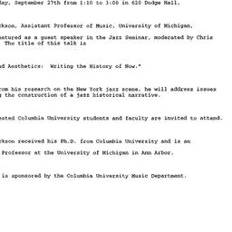 Announcements, 2000-09-27. ...
