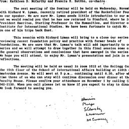Announcements, 1989-11-01. ...