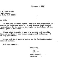 Correspondence, 1987-02-03....