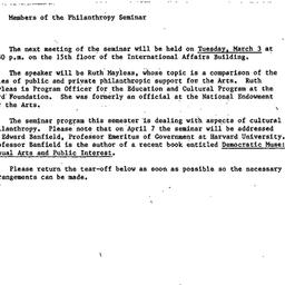 Announcements, 1987-02-19. ...