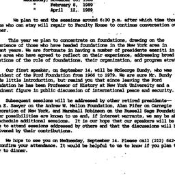 Announcements, 1989-08-29. ...