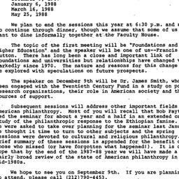 Announcements, 1988-08-10. ...