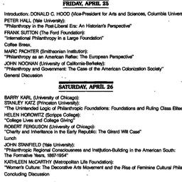 Announcements, 1986-04-25. ...