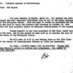 Announcements, 1986-03-03. ...