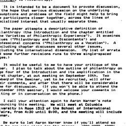 Announcements, 1985-08-30. ...