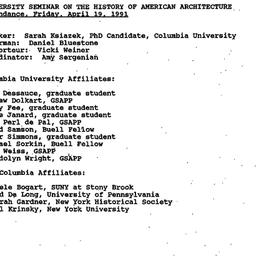 Minutes, 1991-04-19. The Hi...