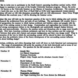 Announcements, 1990-10-01. ...