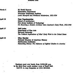 Schedules, The History of A...