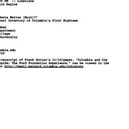 Announcements, 1999-12-09. ...
