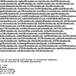 Announcements, 2000-01-19. ...