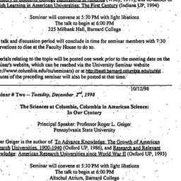 Announcements, 1998-10-12. ...