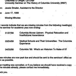 Correspondence, 1999-06-17....