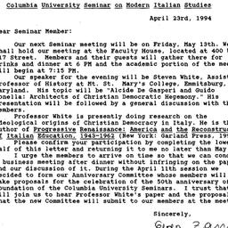 Announcements, 1994-04-23. ...