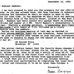 Announcements, 1993-09-16. ...