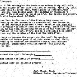 Announcements, 1982-04-16. ...