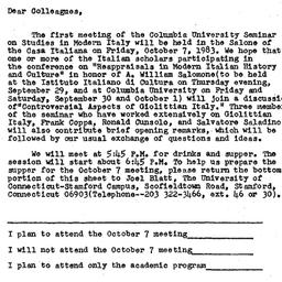 Announcements, 1983-11-07. ...