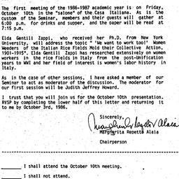 Announcements, 1986-09-20. ...
