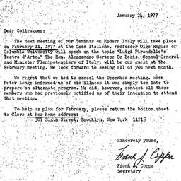 Announcements, 1977-01-24. ...