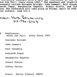 Announcements, 1995-04-28. ...