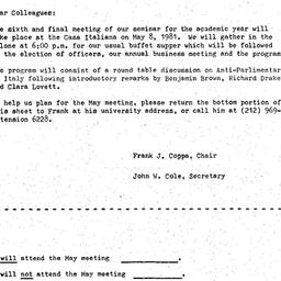 Announcements, 1981-04-28. ...