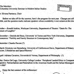 Announcements, 2000-05-24. ...