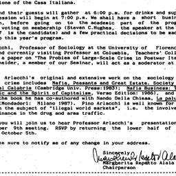 Announcements, 1987-09-21. ...